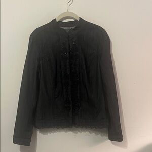 Women's Medium Black Denim Baccini Lightweight Jacket